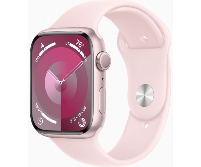 Apple Watch Series 9 GPS 41mm Pink Aluminum Case w. Light Pink Sport Band - S/M (MR933)